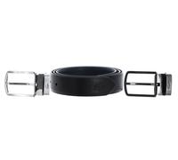 LACOSTE Elegance Reversible Stitched Box Belt W110 Noir Marine - kürzbar
