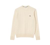 Lacoste - Gedrehter Wollpullover - - Knitwear - Herren - Weiß - M
