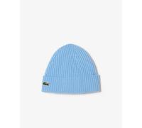 Lacoste - Gerippte Beanie aus gebürsteter Wolle, Pastellblau TU