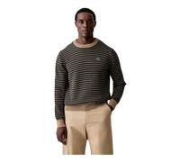 Lacoste - Gestreifter Baumwollpullover - - Knitwear - Herren - Braun - S