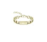 Lacoste Gliederarmband für Herren Kollektion BACKHAND aus Gelbgold mit einer Gravierten Plakette - 2040440