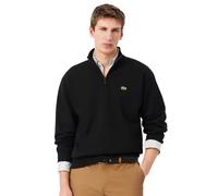 LACOSTE Herren Sweatshirt mit Stehkragen - Zip Fleece Sweatshirt, Regular Fit Schwarz S