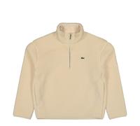 Lacoste High Neck Sherpa Half Zip Sweatshirt beige creme - XXL