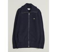 Lacoste Heavy Wool Knitted Full Zip Navy Blue Blau S
