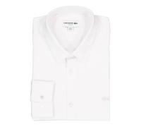 LACOSTE Hemd Herren Slim Fit Langarm Baumwolle weiß, 41