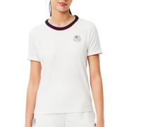 Lacoste Heritage Badge Damen-T-Shirt, Weiß, Ultra Dry