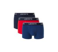 Lacoste Stretch Cotton Logo Boxershorts blau marine rot weiß (3 Stück) - L
