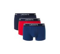 Lacoste Stretch Cotton Logo Boxershorts blau marine rot weiß (3 Stück) - L
