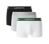 Lacoste Herren 3-Pack Strech Cotton Boxershorts, Noir/Blanc-Argent Chine, XL