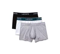 Lacoste Herren 5H3389 Boxershorts, Noir/Blanc-Argent Chine, XL (3er Pack)