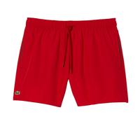 LACOSTE Herren Badeshorts - Swimshorts, Badehose, schnelltrocknend, Logo, uni Rot 3XL