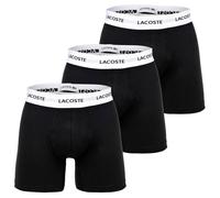 LACOSTE Herren Boxershorts, 3er Pack - Boxer Briefs, Cotton Stretch, Logobund Schwarz 2XL