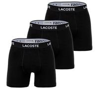 Lacoste Stretch Cotton Long Boxershorts schwarz/weiß (3er-Pack) - M