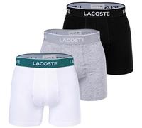 Lacoste Boxershorts mit elastischem Label-Bund im 3er-Pack in Silber Melange, Größe XL