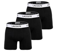 LACOSTE Herren Boxershorts, 3er Pack - Boxer Briefs, Cotton Stretch, Logobund Schwarz XL
