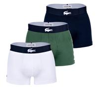 LACOSTE Herren Boxershorts, 3er Pack - Trunks, Big Croc Print, Cotton Stretch XXL Grün