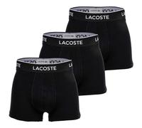 LACOSTE Herren Boxershorts, 3er Pack - Trunks, Casual, Cotton Stretch, Logobund Schwarz / 2XL XXL Schwarz