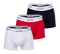 Lacoste Court Boxershorts dunkelblau/weiß/rot (3er-Pack) - M
