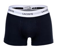 LACOSTE Herren Boxershorts, 3er Pack - Trunks, Cotton Stretch, Logobund Dunkelblau/Weiß/Rot / M M Weiß