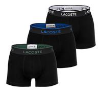 LACOSTE Herren Boxershorts, 3er Pack - Trunks, Cotton Stretch Schwarz M