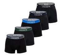 LACOSTE Herren Boxershorts, 5er Pack - Trunks, Casual, Cotton Stretch, Logobund Schwarz/Blau/Grün M