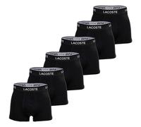 LACOSTE Herren Boxershorts, 6er Pack - Trunks, Casual, Cotton Stretch, Logobund Schwarz / L L Schwarz