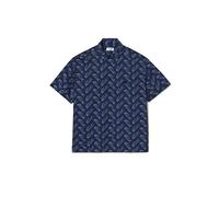 Lacoste Herren Ch5793 Woven T-Shirts, Navy Blue/Ethereal, 42