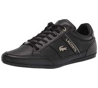 Lacoste Herren Chaymon Sneaker, Schwarz/Schwarz/Gold Leder, 42.5 EU