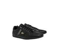 Lacoste Herren Chaymon Sneaker, Schwarz/Schwarz/Gold Leder, 43 EU
