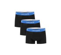 Lacoste Herren Cotton Stretch Trunk Boxershorts (3er Pack) - 5H2384, Farbe:Schwarz, Textil:M