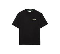 LACOSTE T-Shirt Herren Regular Fit Kurzarm Rundhals Baumwolle schwarz, L