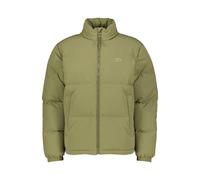 Lacoste Regular Fit Daunenjacke mit Stehkragen und integrierter Kapuze in Oliv, Größe XXL