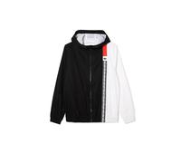 Lacoste Herren Funktionsjacke BH1041, Männer Outdoorjacke,Tennisjacke,Kapuze,Reißverschluss,Regular Fit,Schwarz,50