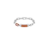Lacoste Herren Gliederarmband Kollektion CREW aus Edelstahl (Silber oder Gold) mit einer Farbigen Gravierten Plakette
