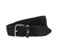 LACOSTE Herren Gürtel - 35 Stretch Woven Belt, Flechtgürtel, Metallschnalle, 35mm Schwarz / 110 cm 110 cm Schwarz