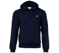 LACOSTE Herren Hoodie mit Kapuze - Sweatshirt, aufgerautes Fleece, Baumwoll-Mix Blau S