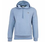 LACOSTE Herren Hoodie mit Kapuze - Sweatshirt, aufgerautes Fleece, Baumwoll-Mix Mittelblau M