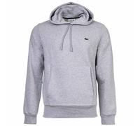 LACOSTE Herren Hoodie mit Kapuze - Sweatshirt, aufgerautes Fleece, Baumwoll-Mix S Grau
