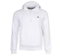 LACOSTE Herren Hoodie mit Kapuze - Sweatshirt, aufgerautes Fleece, Baumwoll-Mix Weiß 3XL