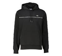 Lacoste Classic Fit Logo Stripe Hoodie pechschwarz - XXL
