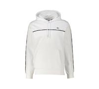 Lacoste Herren Hoodie mit Logo-Streifen Classic Fit, weiss, Gr. 5