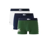 Lacoste Herren Jersey Boxer Pack W Wording Animation Retroshorts, Thymian/Marineblau-Weiß, L (3er