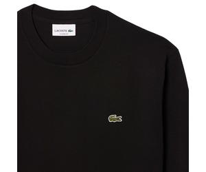 LACOSTE Herren Langarmshirt - Long Sleeved Cotton T-Shirt, Rundhals, Baumwolle Schwarz / 2XL XXL Schwarz