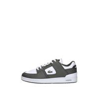 Lacoste Herren Low-Top Sneaker Court CAGE 223 2 SMA, Männer Halbschuhe,straßenschuhe,Strassenschuhe,Freizeitschuhe,Weiss/Khaki (2H4),43 EU / 9 UK