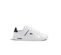 Lacoste Herren Low-Top Sneaker Europa PRO 123 1 SMA, Männer Halbschuhe,Freizeitschuhe,Turnschuhe,Laufschuhe,Weiss/Marineblau (042),42 EU / 8 UK