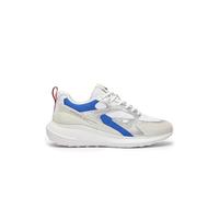 Lacoste Herren Low-Top Sneaker T-Clip 0120 2 SMA, Männer Halbschuhe,schnürschuhe,schnürer,Business,Freizeit,WHT/RED/BLU (5T9),43 EU / 9 UK