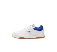 Lacoste Herren Low-Top Sneaker T-Clip 0120 2 SMA, Männer Halbschuhe,schnürschuhe,schnürer,Business,Freizeit,WHT/RED/BLU (5T9),44 EU / 9.5 UK