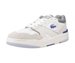 Lacoste Herren Low-Top Sneaker T-Clip 0120 2 SMA, Männer Halbschuhe,schnürschuhe,schnürer,Business,Freizeit,WHT/LT BLU (1T3),43 EU / 9 UK