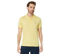 Lacoste Herren Men's Short Sleeve Pima Jersey Regular Fit Polo Shirt Polohemd, gelb, L