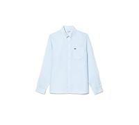 Lacoste Hemd CH5692 Herren Regular Fit Langarm Baumwolle Blau 43
